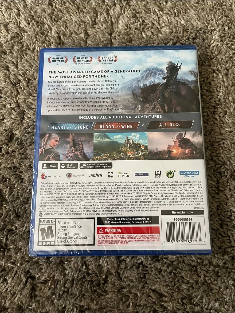 The Witcher 3: Wild Hunt Complete Edition PS5 (ESRB) Brand New